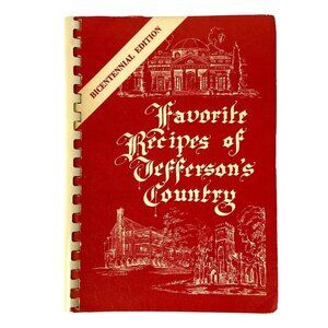 Favorite Recipes Of Jeffersons Country Cook Book 1975 Grace Episcopal Church Va